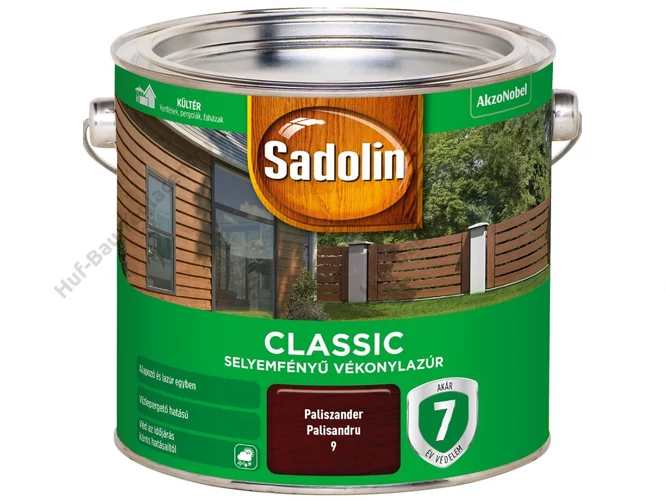 AKZO Sadolin Classic HP vékonylazúr paliszander színben - 2.5 L