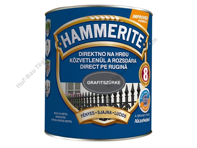 AKZO Hammerite fémfesték fényes, grafitszürke - 0.75 L