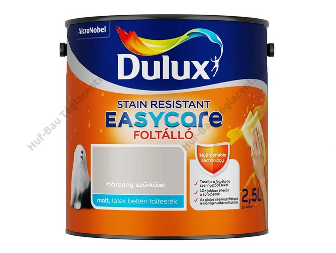 AKZO Dulux EasyCare foltálló falfesték bársony szürkület - 2.5 L