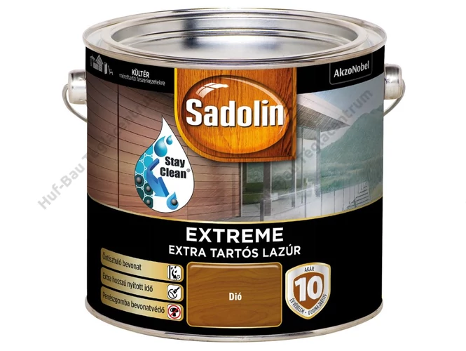 AKZO Sadolin Extreme selyemfényű lazúr dió - 2.5 L