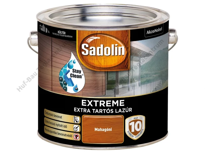 AKZO Sadolin Extreme selyemfényű lazúr mahagóni - 2.5 L