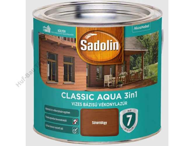 AKZO Sadolin Classic Aqua impregnálólazúr sötéttölgy - 2.5 L