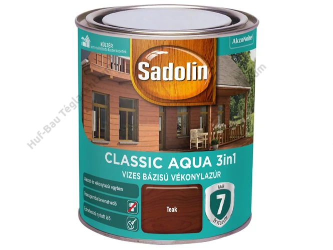 AKZO Sadolin Classic Aqua impregnálólazúr teak - 0.75 L