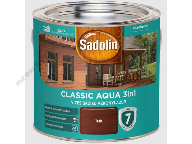 AKZO Sadolin Classic Aqua impregnálólazúr teak - 2.5 L