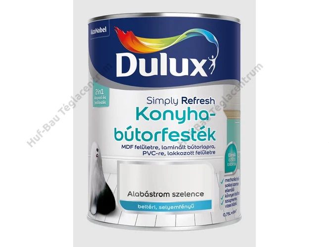 AKZO Dulux Simply Refresh konyhabútor festék Alabástrom szelence színű, 0.75 L-es kiszerelésben.