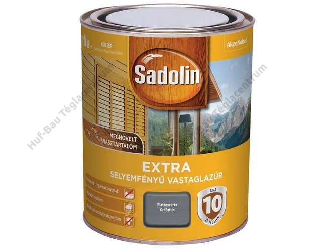 AKZO Sadolin Extra vastaglazúr, platánszürke - 0.75L