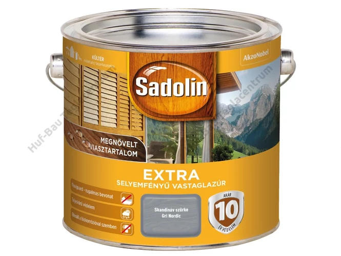 AKZO Sadolin Extra vastaglazúr skandináv szürke - 2.5L