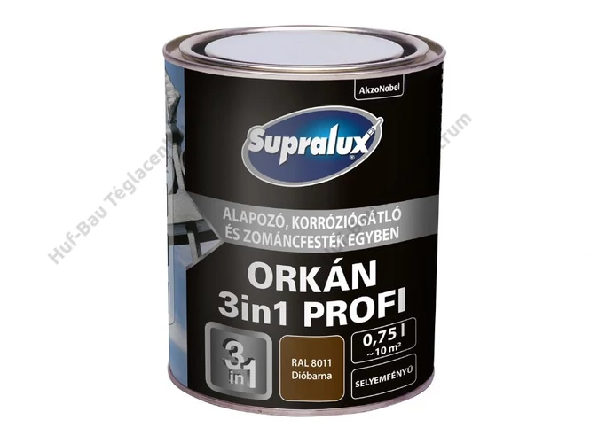 AKZO Supralux ORKÁN 3in1 PROFI dióbarna RAL9003 - 0.75 L