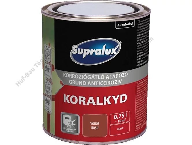 AKZO Supralux Koralkyd korróziógátló alapozó fehér 0,75l