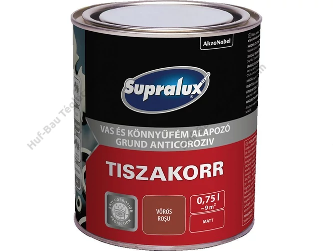 AKZO Supralux Tiszakorr vörös korróziógátló alapozófesték 0,75l