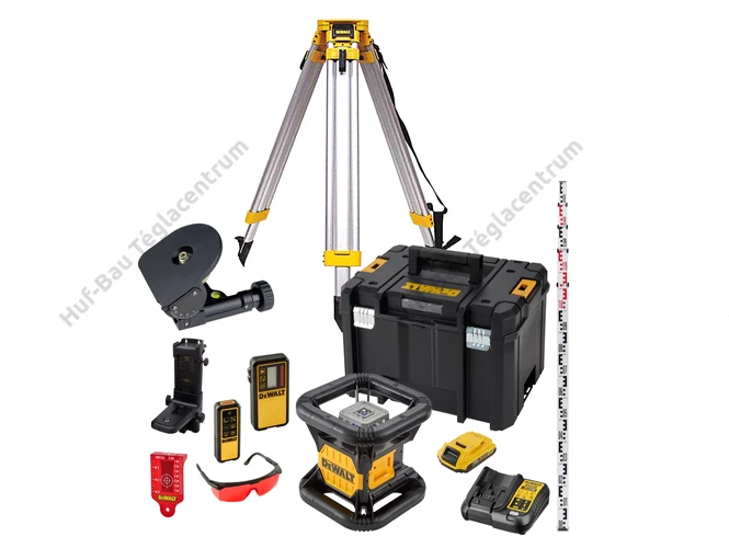 DEWALT DCK374D1R-QW forgólézer szett