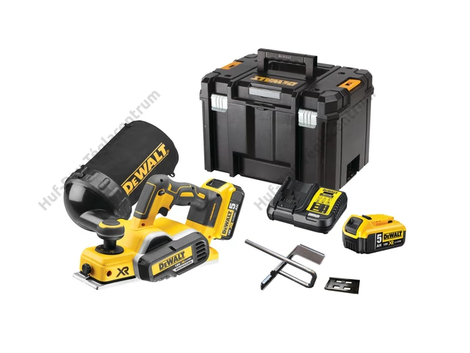 DEWALT DCP580P2-QW kézi gyalugép, akkuval, töltővel, TSTAK kofferben - 18V