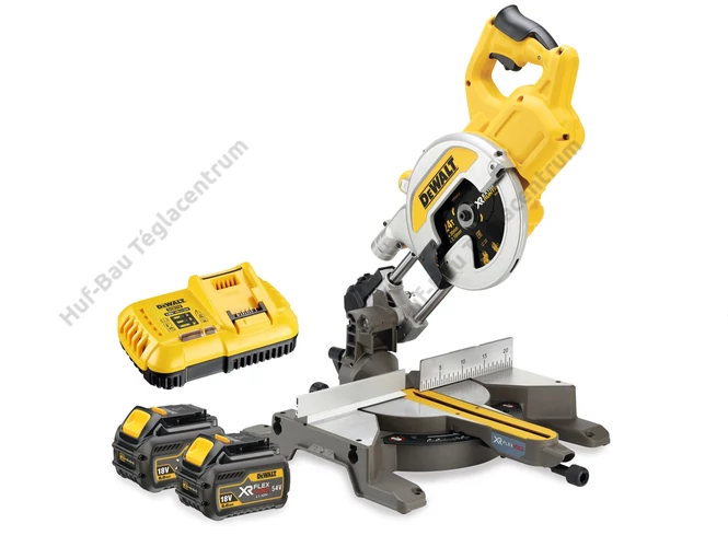 DEWALT DCS777T2-QW akkumulátoros gérvágó fűrész