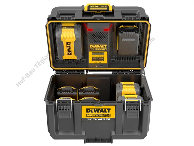 DEWALT-DWST83471-QW-akkumulator-tarolo-tolto-1, DEWALT, DWST83471-QW, akkumulátor, tároló, töltő, ToughCase, toughsystem, dcb184, dcb547, 18V, 54V, DEWALT XR 