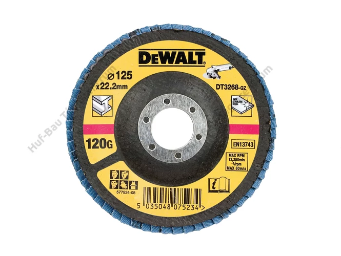 DEWALT DT3268-QZ Lamellás csiszolókorong Ø125mm x 22.2 x 120G mélyített