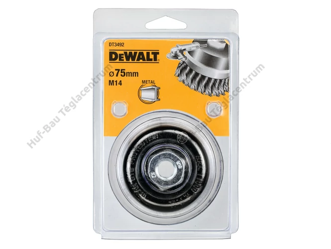 DEWALT DT3492-QZ Fonott fazékkefe sarokcsiszolóhoz Ø75 mm