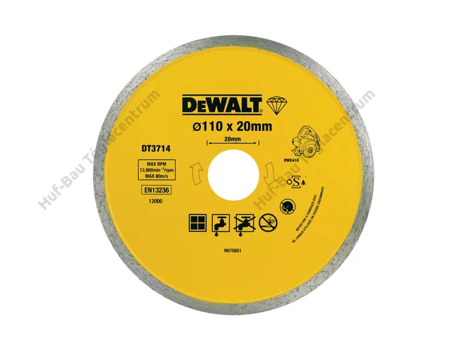 DEWALT DT3714-QZ vizes-száraz gyémánttárcsa csempéhez