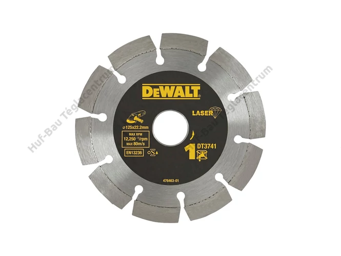 DEWALT DT3741-XJ Gyémánttárcsa építőanyagokhoz, betonhoz 125mm x 22.2mm