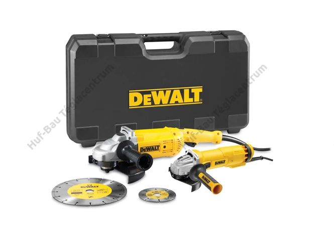 DEWALT DWE492DUO2-QS sarokcsiszoló készlet