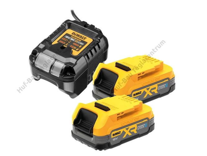 DEWALT DCB1102E2-QW 2 x 1.7 Ah Powerstack akkumulátor és töltő.