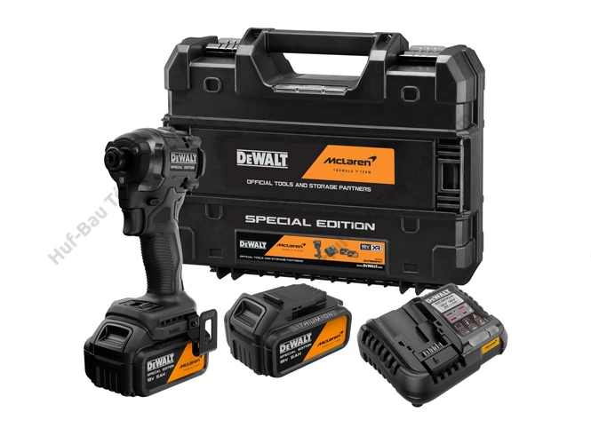 DEWALT DCF86MP2T-QW McLaren Design ütvecsavarozó, 2 db 5Ah akksival, TSTAK kofferben