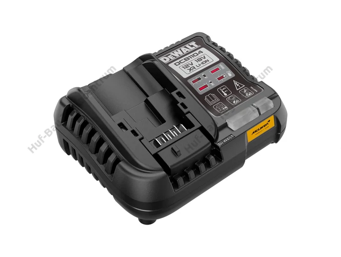 DEWALT DCB1104M-QW 4A-s akkumulátor töltő, OEM kiszerelés, McLaren Design