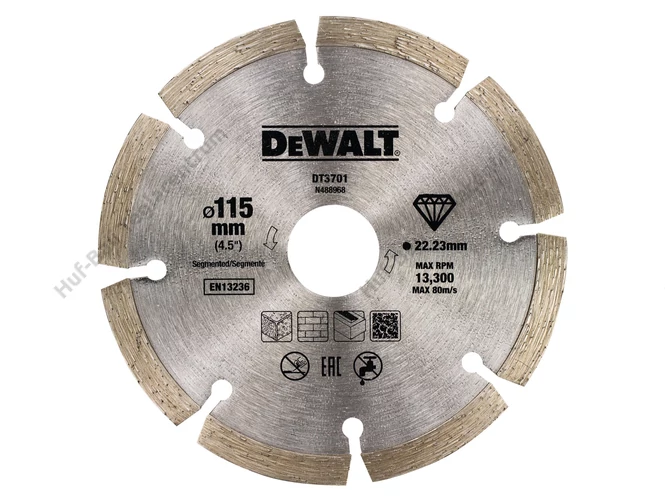DEWALT DT3701-QZ Szegmentált gyémánt vágótárcsa 115mm x 22.2mm