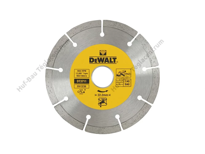 DEWALT DT3711-QZ Szegmentált gyémánt vágótárcsa 125mm x 22.2mm