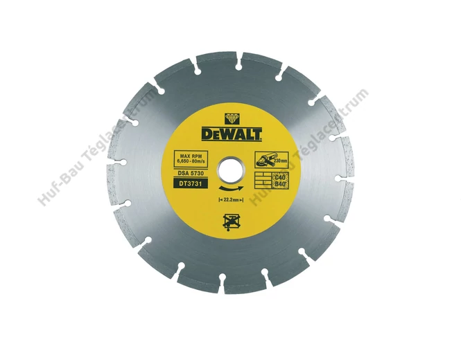 DEWALT DT3731-QZ Szegmentált gyémánt vágótárcsa 230mm x 22.2mm