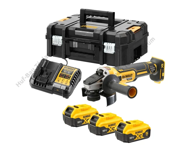 DEWALT DCG405P3-QW akkumulátoros lapos sarokcsiszoló