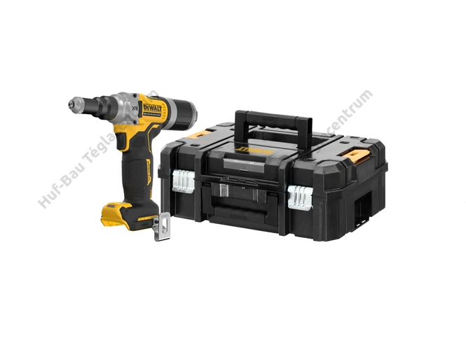 DEWALT DCF414NT-XJ 1/4"-os szegecselő, akku és töltő nélkül, T-STAK kofferben