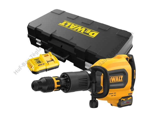 DEWALT DCH911X3-QW 54V-os akkumulátoros bontókalapács SDS-Max, 3 db 9.0 Ah-s akkuval, töltővel, kofferben