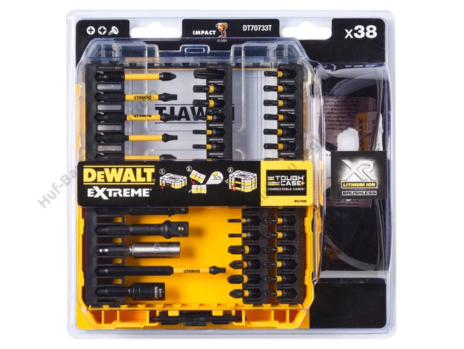 DEWALT DT70733T-QZ FLEXTORQ 38 db-os bitkészlet, szemüveggel