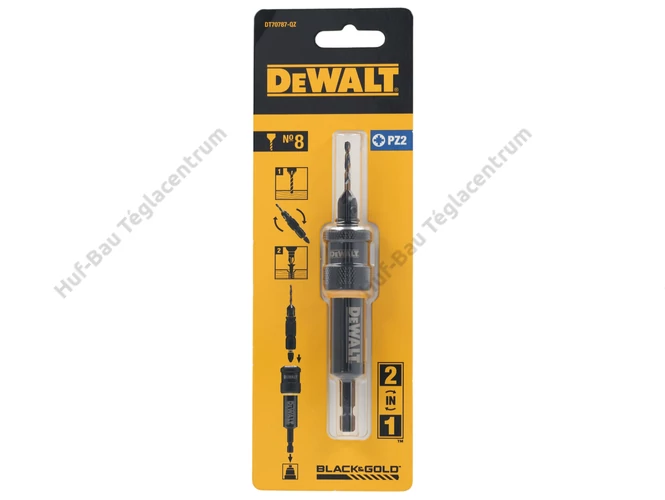 DEWALT DT70787-QZ előfúró-behajtó adapter 8-as furathoz, BLACK&amp;GOLD Series.