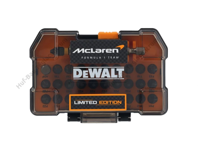 DEWALT DT70901T-QZ McLaren 32 darabos bit készlet, masszív tokban.