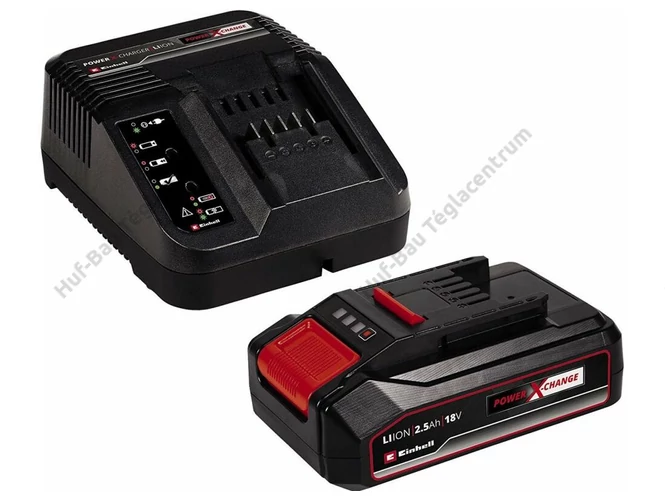 Einhell Power X-Change Starter-Kit 2.5 Ah akku és töltő.