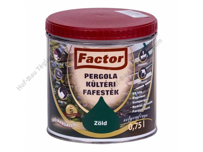 FACTOR Pergola Kültéri Fafesték zöld - 0.75 l