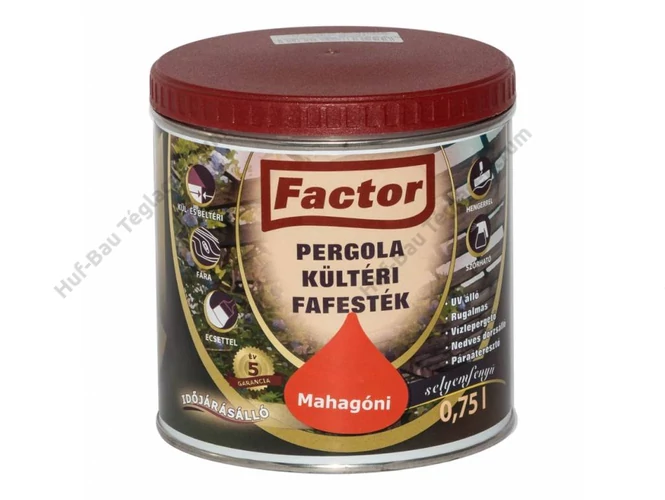 FACTOR Pergola Kültéri Fafesték mahagóni - 0.75 l