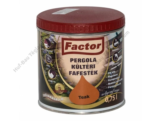 FACTOR Pergola Kültéri Fafesték teak - 0.75 l
