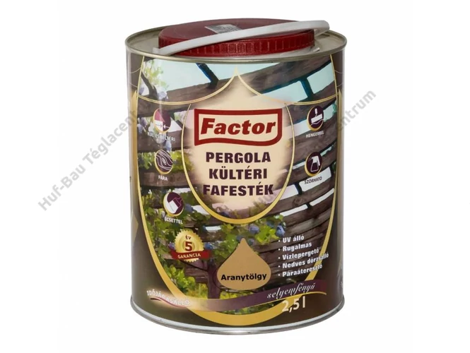 FACTOR Pergola Kültéri Fafesték aranytölgy - 2.5 l