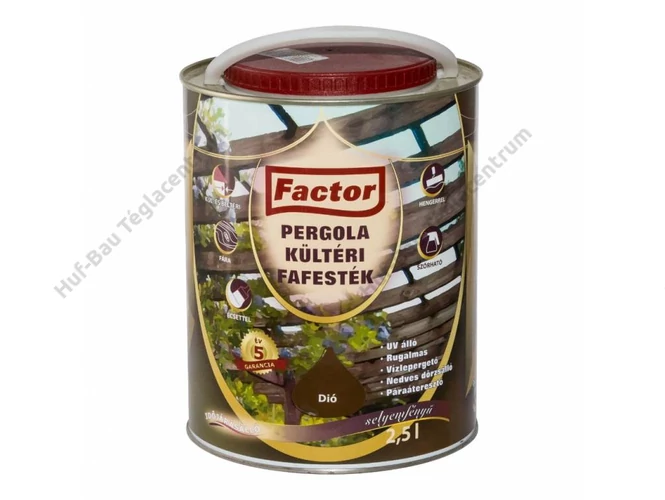 FACTOR Pergola Kültéri Fafesték dió - 2.5 l