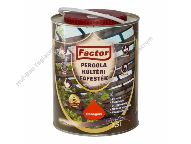 FACTOR Pergola Kültéri Fafesték mahagóni - 2.5 l