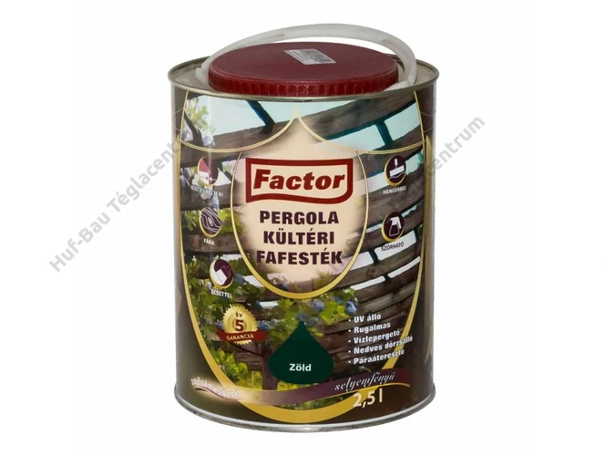FACTOR Pergola Kültéri Fafesték zöld - 2.5 l