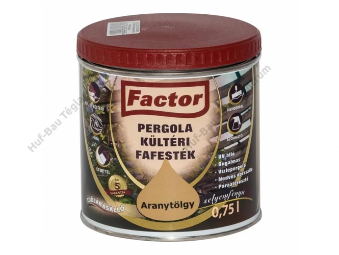 FACTOR Pergola Kültéri Fafesték aranytölgy 0.75 l