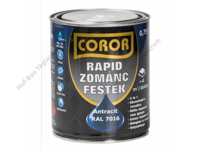 COROR Rapid Zománc antracit Ral - 0.75l
