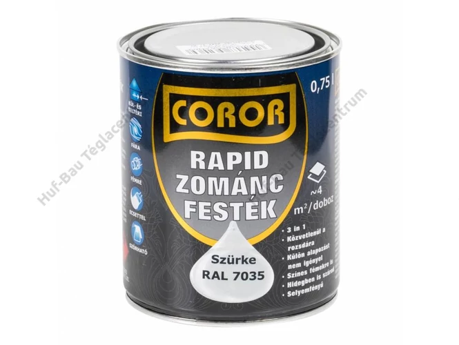 COROR Rapid Zománc szürke Ral 7035 - 0.75l
