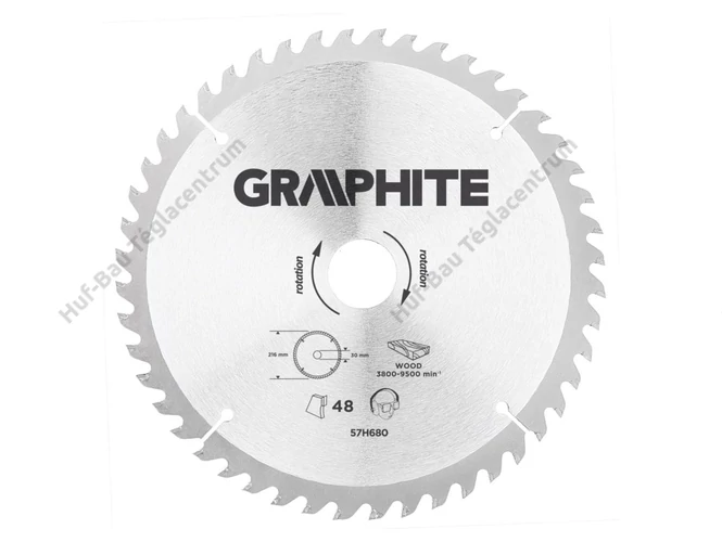Graphite körfűrészlap - 216x30 Z48