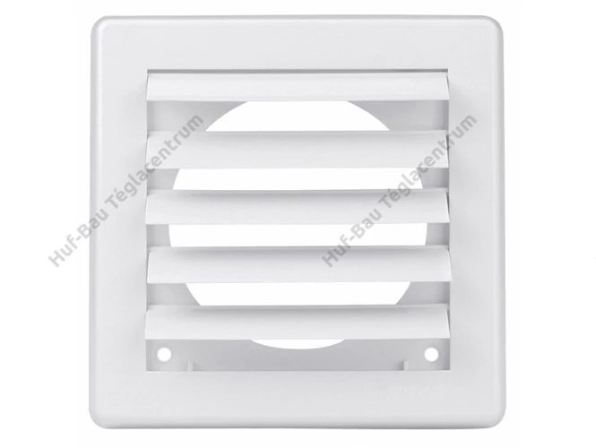 HACO szellőzőrács gravitációs D150mm csőhöz fehér műanyag - VM 200x200 G/150 B