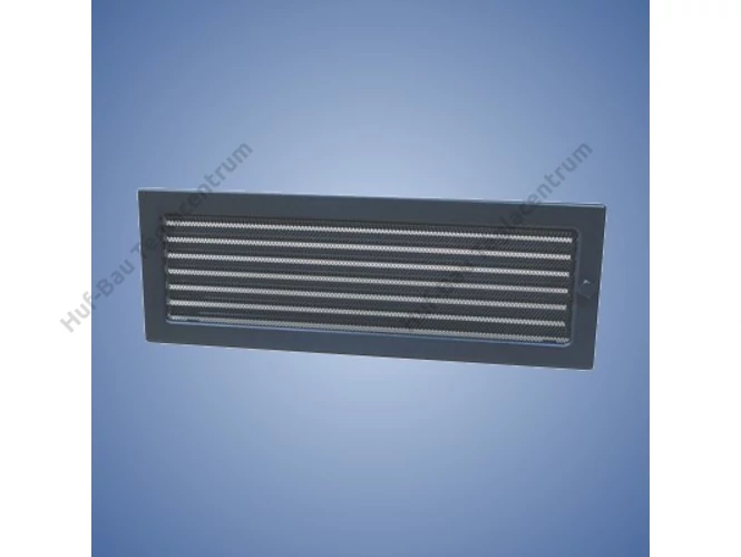 HACO lakkozott fém szellőzőrács - zárható, szürke LKM 170 x 490 UG