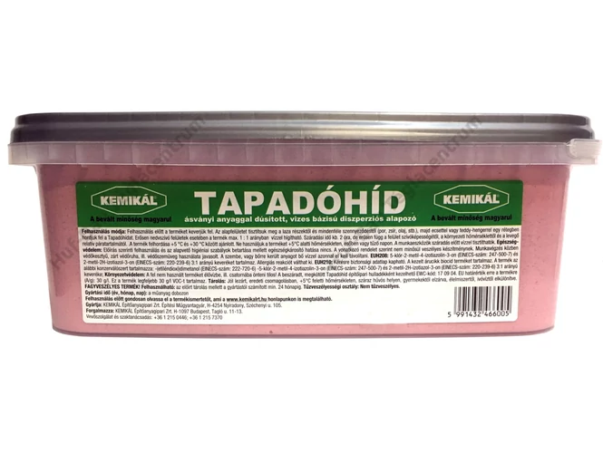 Tapadóhíd kül- és beltéri felhasználásra, a hordozófelület érdesítésére. Jó tapadás nem porózus felületeken is.